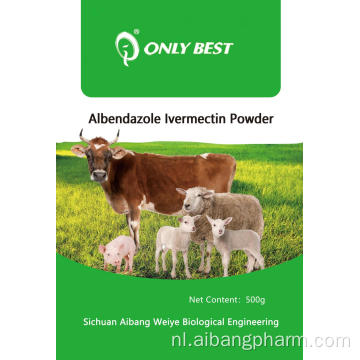 Veterinair anthelmintisch albendazol en ivermectinepoeder